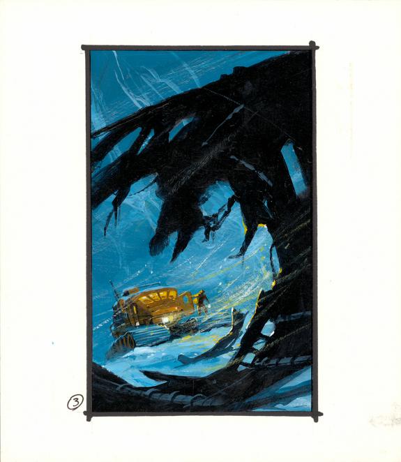 Manchu - Pochade de la couverture originale du roman Quantik