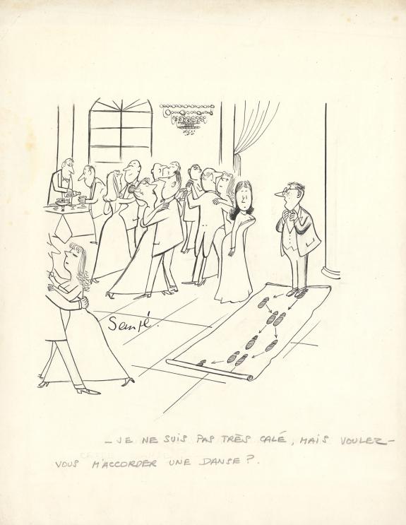 Jean-Jacques Sempé - Illustration originale, "Voulez-vous m'