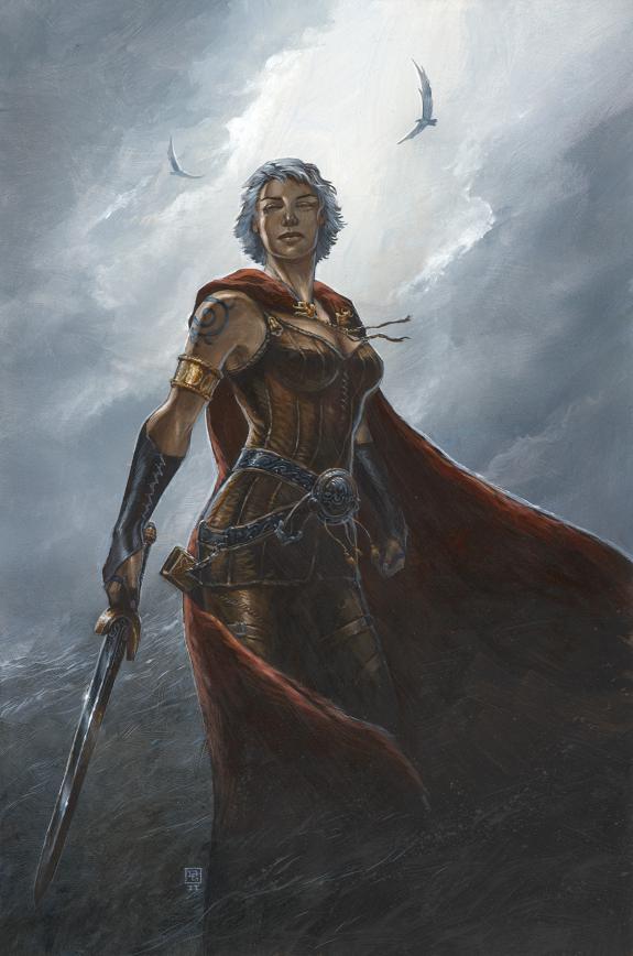 Didier Graffet - La Reine Faucon, Couverture originale r&eacute;ali