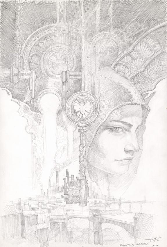 Didier Graffet - Les Ma&icirc;tres enlumineurs, Crayonn&eacute; de la cou