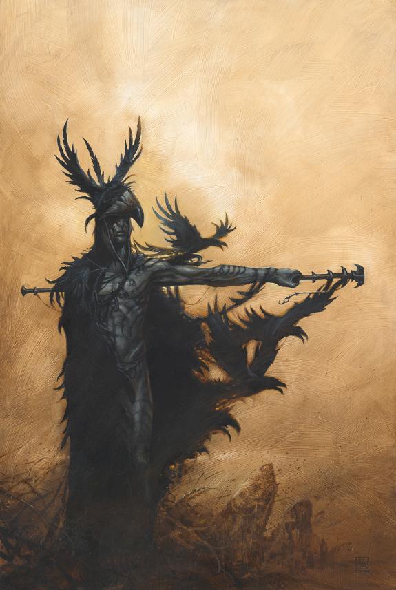 Didier Graffet - Le Dieu Noir, Couverture originale r&eacute;alis&eacute;e