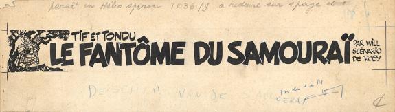 Will - Tif et Tondu, Le Fantôme du samouraï, Illustration or