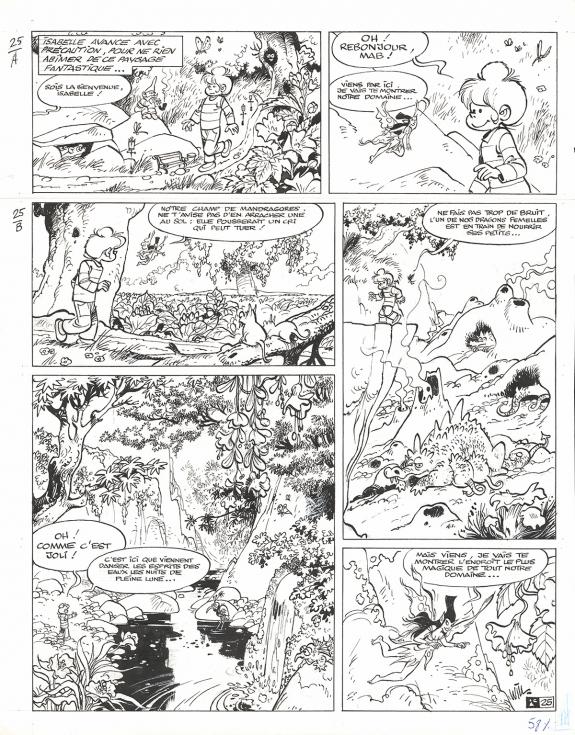 Will - Isabelle, Le Sortil&egrave;ge des g&acirc;tines, Planche originale