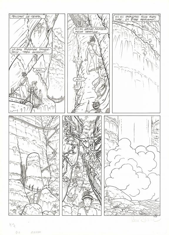 Ren&eacute; Sterne - Adler, La Jungle rouge, Planche originale n&deg;34