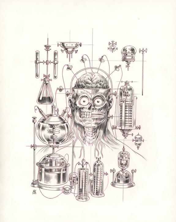 Stan Manoukian - Frankenstein, Illustration originale pour l