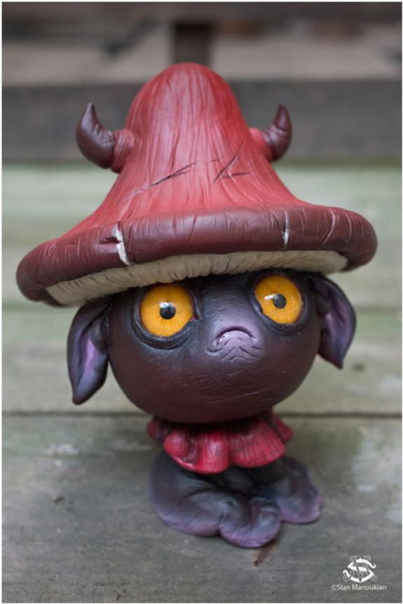 Stan Manoukian - "Shroomee" Pi&egrave;ce unique en r&eacute;sine et verre