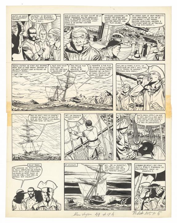 Victor Hubinon - Barbe-Rouge, L'&Icirc;le de l'homme mort, Planche