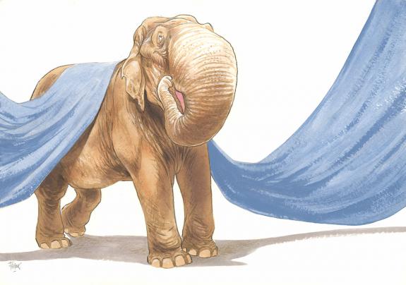 Frank P&eacute; - Illustration originale r&eacute;alis&eacute;e pour le calendrie