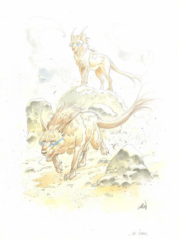 Grun - Les Hautes Herbes, Illustration originale pr&eacute;sente da