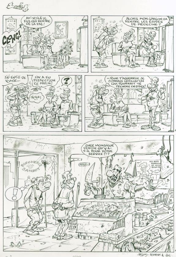 Alain Sirvent - Les Toubibs, Bons r&eacute;flexes, Planche original