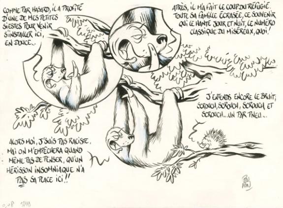 Nicolas Poupon - Le Cri de l'autruche, Illustration original