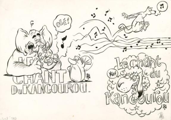 Nicolas Poupon - Le Cri de l'autruche, Illustration original