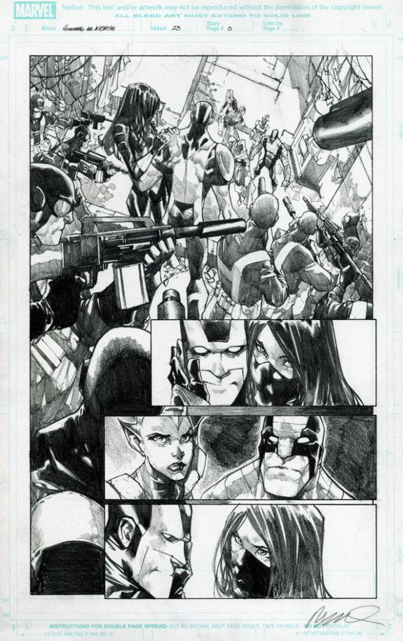 Humberto Ramos - Avengers : the Initiative, Planche original