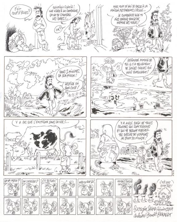 Sergio Salma - Nathalie, Planche originale, gag n&deg;644