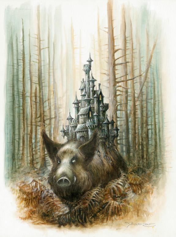 Pascal Mogu&eacute;rou - L'heure des f&eacute;es, Illustration originale