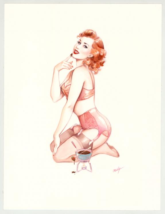 Maly Siri - Pin-up Art, Illustration originale intitul&eacute;e "Yo