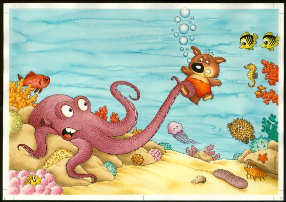 Philippe Matter - Mini-Loup, Illustration originale de l'alb