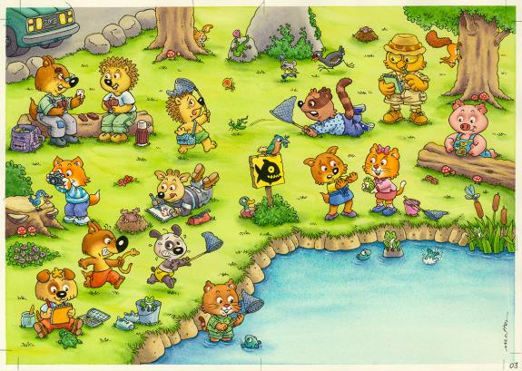 Philippe Matter - Mini-Loup, Illustration originale de l'alb