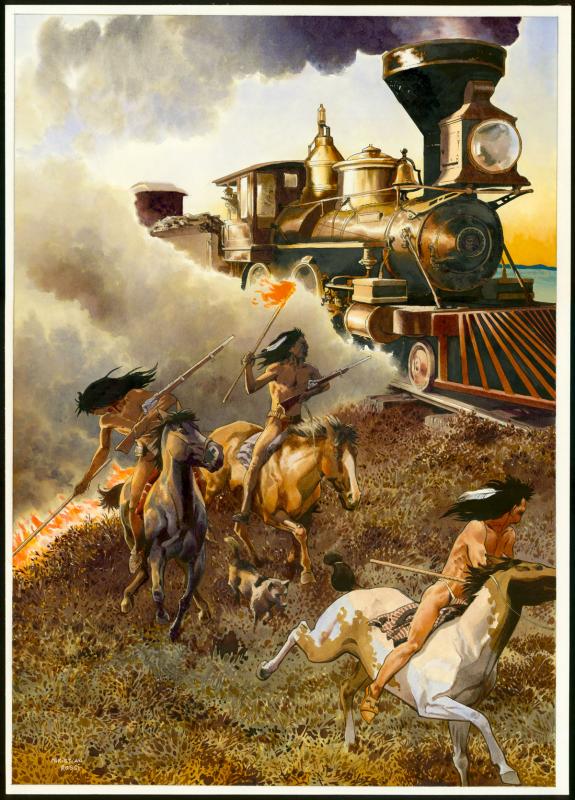 Christian Rossi - Illustration originale in&eacute;dite, "Comanches