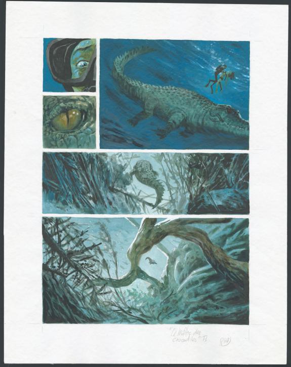 Jean Denis Pendanx - Le Ma&icirc;tre des Crocodiles , Planche orig