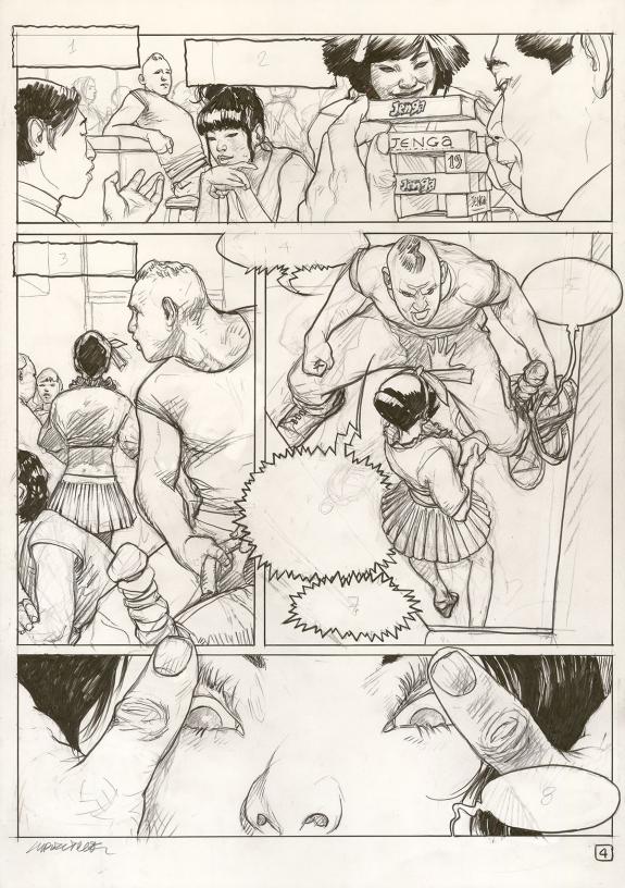Tanino Liberatore - planche originale de bd sur un sc&eacute;nario 