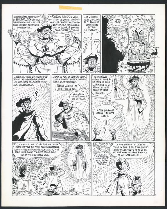 Marcel Gotlib - SuperDupont, Planche originale n&deg;07 de l'his