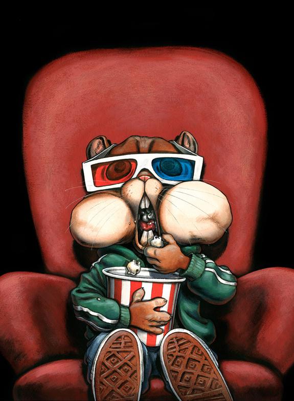 Guznag - Illustration originale, portrait hamster