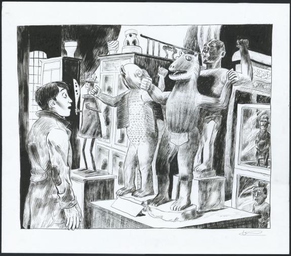 Cl&eacute;ment Oubrerie - Pablo, Picasso, Illustration originale, r