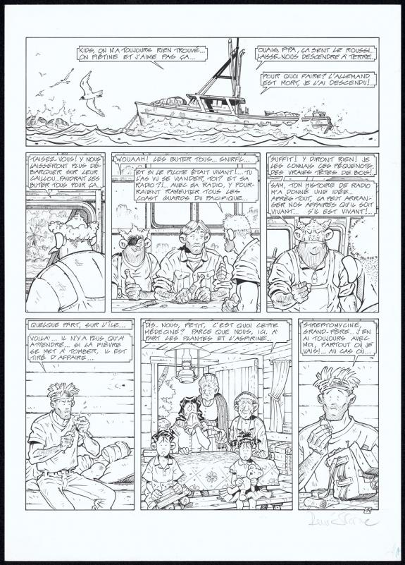 Ren&eacute; Sterne - Adler, L'&Icirc;le perdue, Planche originale N&deg;19