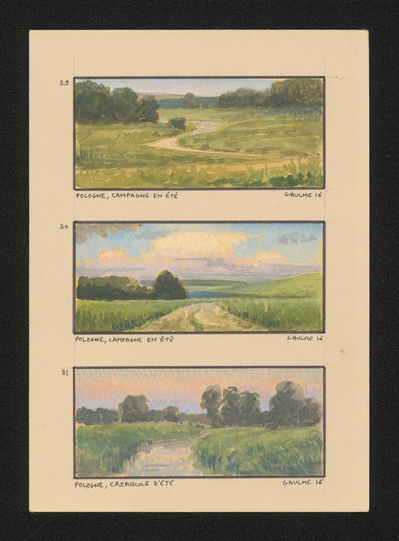 Armel Gaulme - Pologne, illustration originale, "color key" 