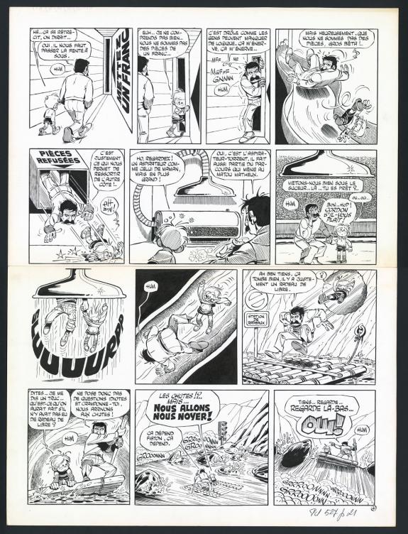 Marcel Gotlib - Rubrique-&agrave;-brac, Taume 2, Planche originale 