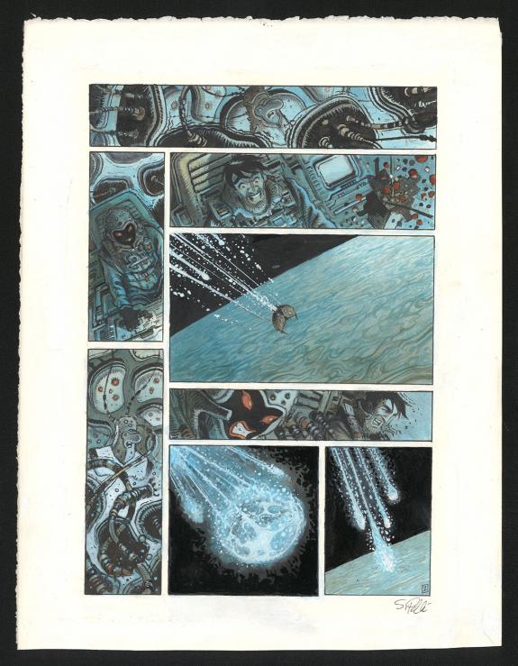 Serge Pell&eacute; - Orbital, Contacts, Planche originale n&deg;2