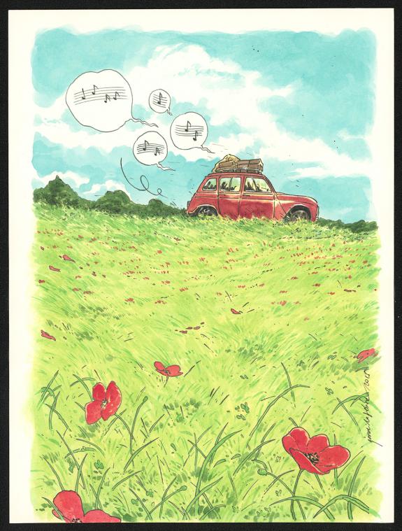 Jordi Lafebre - Les Beaux &eacute;t&eacute;s, Illustration originale in&eacute;di