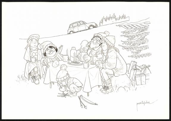 Jordi Lafebre - Les Beaux &eacute;t&eacute;s, Illustration originale in&eacute;di