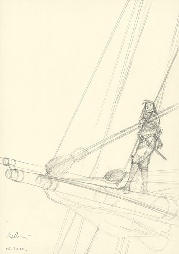 Patrice Pellerin - L'&Eacute;pervier, Illustration originale