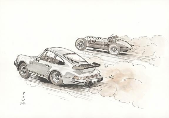 Pau  - Curtiss Hill, Illustration originale in&eacute;dite