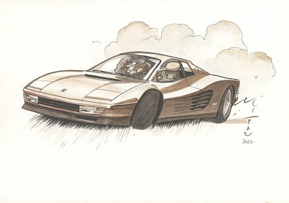 Pau  - Curtiss Hill, Illustration originale in&eacute;dite