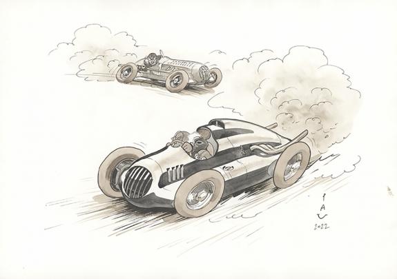 Pau  - Curtiss Hill, Illustration originale in&eacute;dite