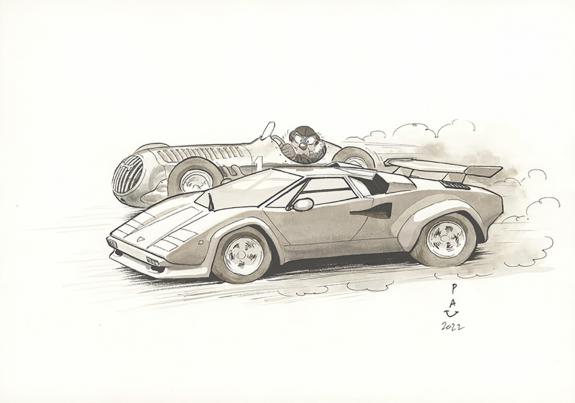 Pau  - Curtiss Hill, Illustration originale in&eacute;dite