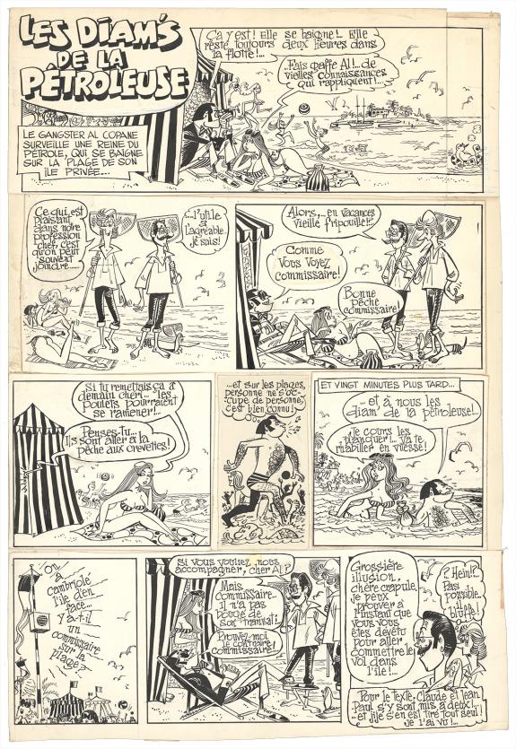 Jij&eacute; - Planche originale, Les enqu&ecirc;tes du commissaire major,