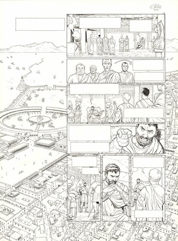 Luca Erbetta - Roma, Vaincre et mourir, Planche originale n&deg;