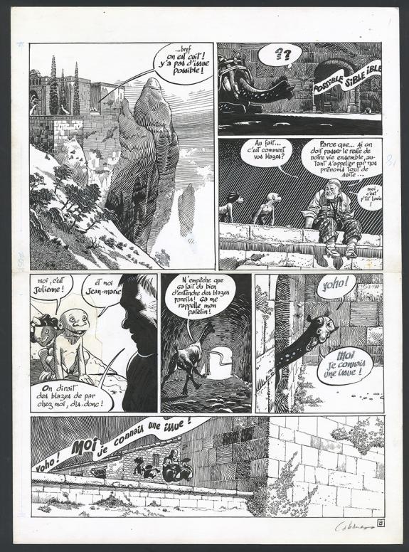 Max Cabanes - Dans les villages, L'anti-j&ocirc;le, Planche origin