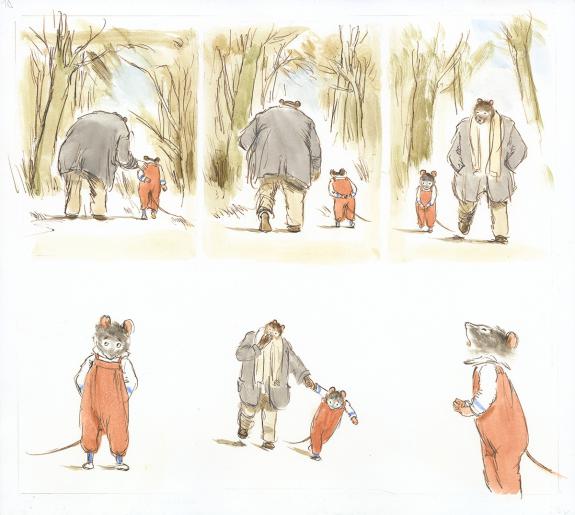 Gabrielle Vincent - Ernest et C&eacute;lestine, La Cabane, Illustra