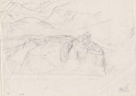 Jean Charles Kraehn - Le Ruistre, Montorgueil, Crayonn&eacute; orig