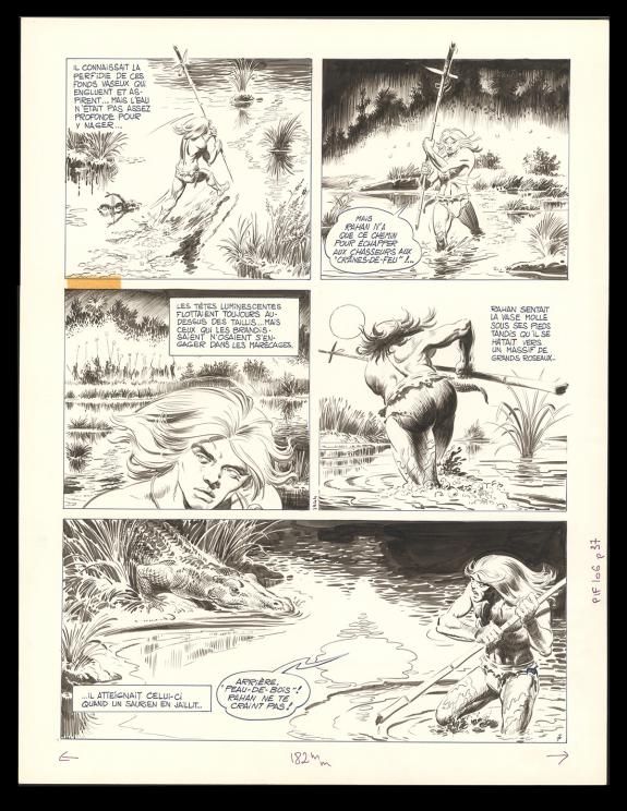 Andr&eacute; Cheret - Rahan, Le territoire des ombres, Planche orig