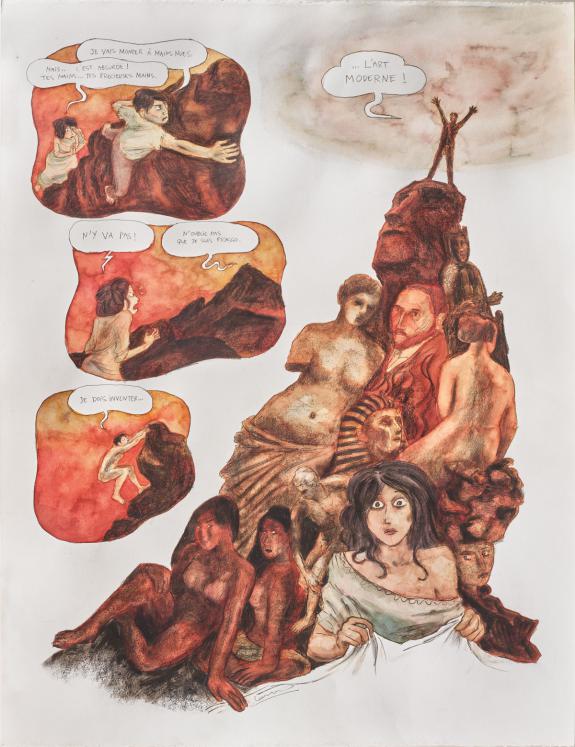 Cl&eacute;ment Oubrerie - Pablo, Matisse, Planche originale, repris