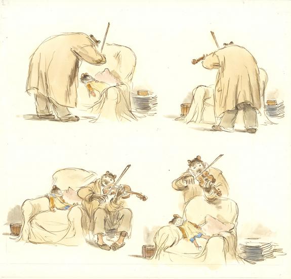 Gabrielle Vincent - Ernest et C&eacute;lestine, Une chanson, Illust