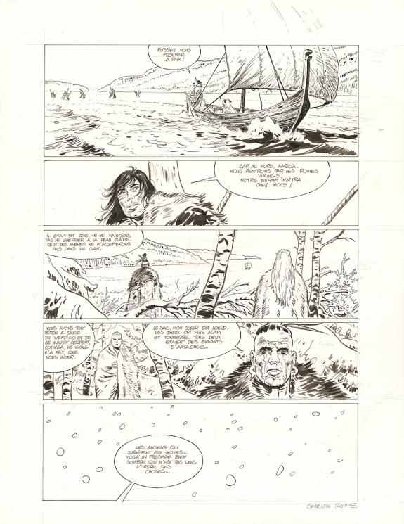 Corentin Rouge - Thorgal Saga, Wendigo, Planche originale n&deg;