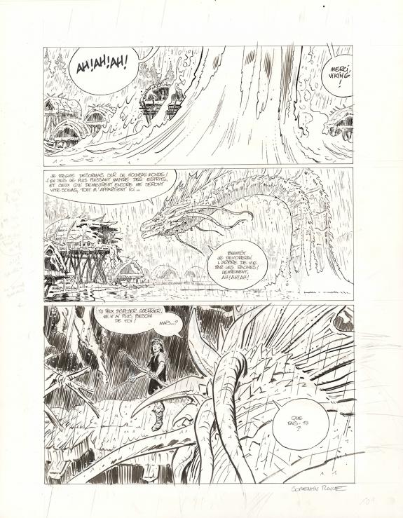 Corentin Rouge - Thorgal Saga, Wendigo, Planche originale n&deg;