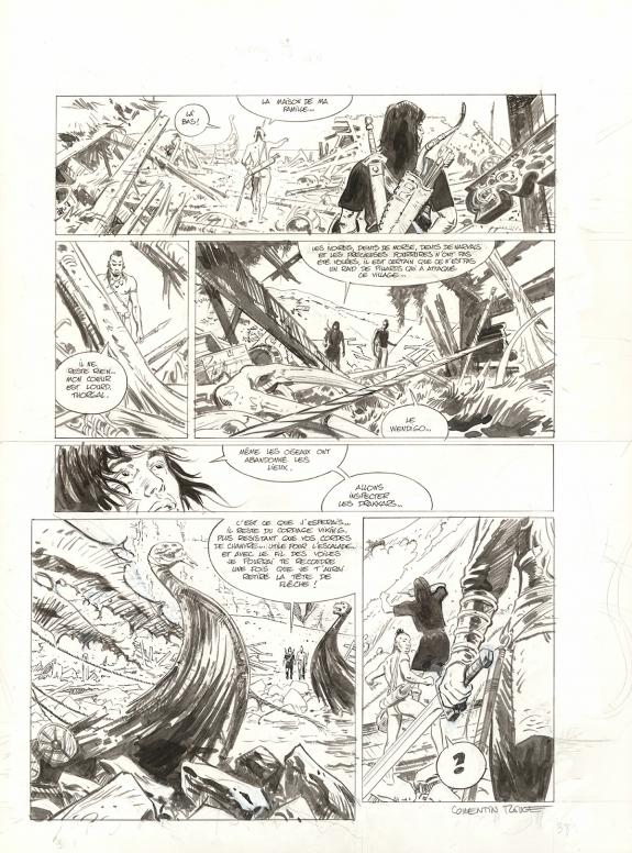 Corentin Rouge - Thorgal Saga, Wendigo, Planche originale n&deg;